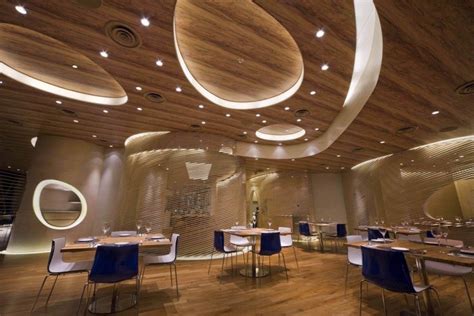 Minimalist Gypsum Ceiling Simple Restaurant Interior Design Interior