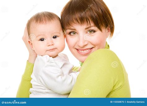 Mom And Baby Stock Image Image Of Kind Cheerful Adult 15550875