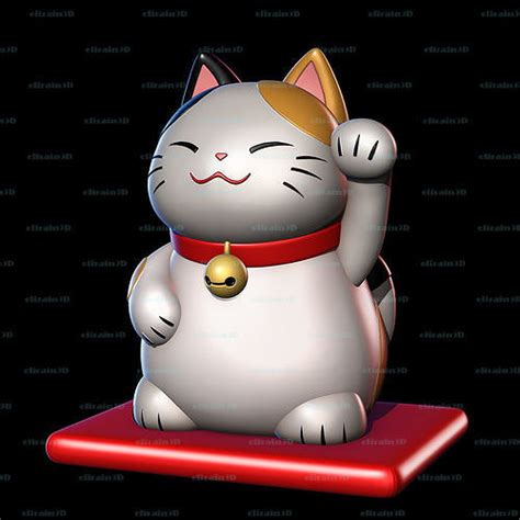 Lucky Cat Maneki Neko 3d Model 3d Printable Cgtrader