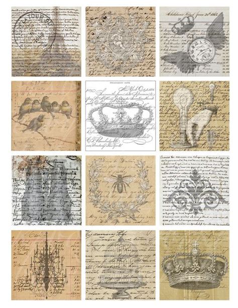 Digital Collage Of 24 Antique Handwritten Letters By Boxesbybrkr 350