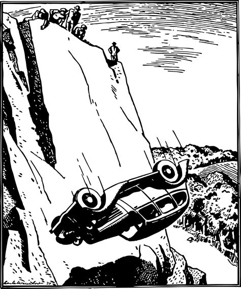 Fall Off Cliff Cartoon