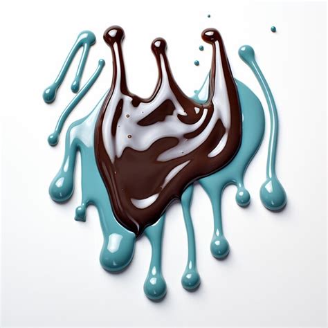 Premium Photo Melted Chocolate Dripping On White Background