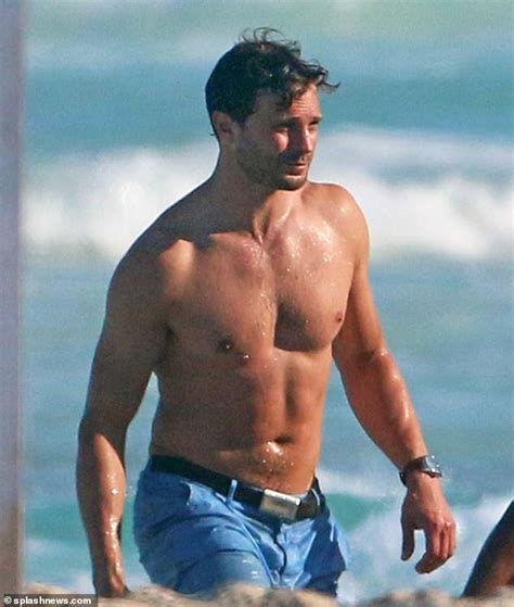 Jamie Dornan Goes Topless While Filming In Cancun With Kristin Wiig