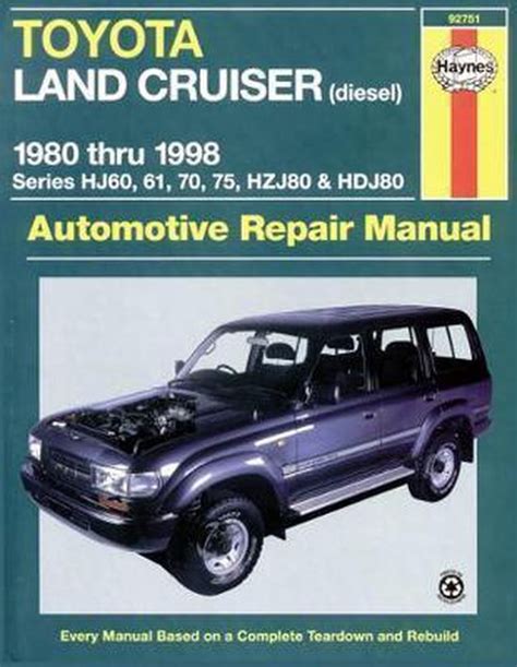 Toyota Land Cruiser Petrol And Diesel Australian Automotive Repair Manual