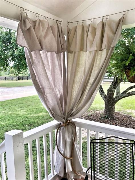 Diy How To Hang Drop Cloth Curtains With Cable Sophisticated Rust