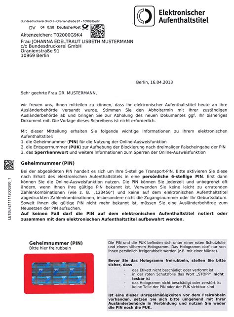 Pin Letter Of Bundesdruckerei — Ausweisapp2 1202 Documentation