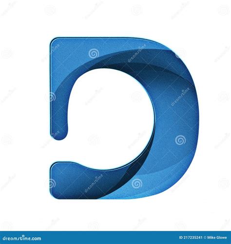The Logo Of The Letter D In Blue And 3d Volume With Noise Effects Of