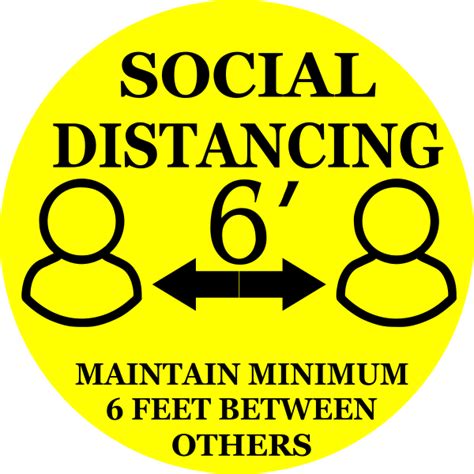 Round Maintain 6 Feet Floor Decal Hc Brands Social Distancing