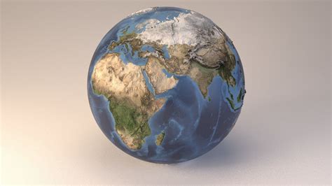 3d Model Earth Globe Embossed Cgtrader