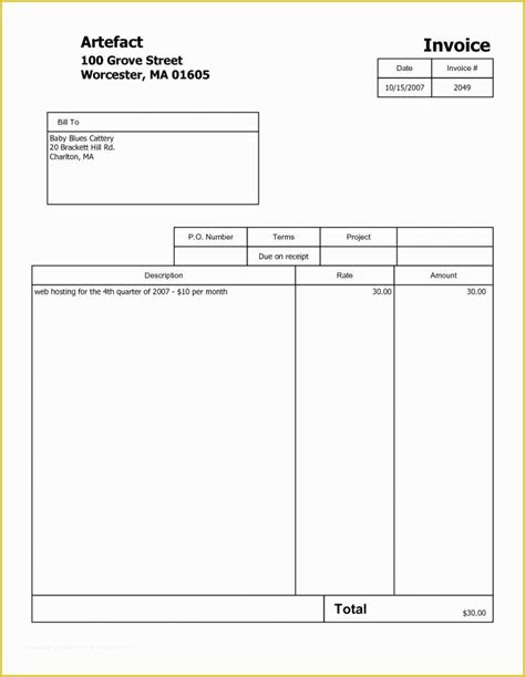 Invoice Template Printable Invoice Invoice Printable Etsy Hot Sex Picture