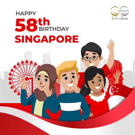 Happy 58th National Day Singapore Goldsilver Central Pte Ltd