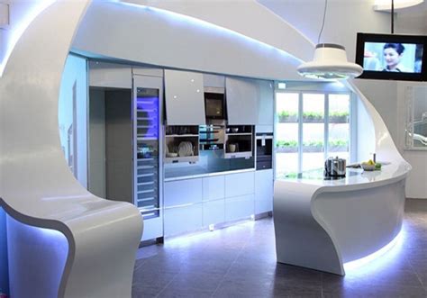 The future home is examined including network software and technology for security, kitchen and bathroom appliances, energy management and the future home is something that people have talked about for decades. Houses of the future | Modern kitchen design, Futuristic ...