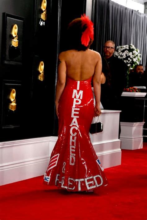Singer Joy Villa Wears ‘trump 2020’ Dress At The Grammy Awards National Globalnews Ca