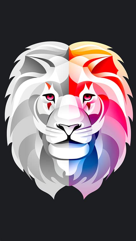 1082x1920 Lion Vector 1082x1920 Resolution Wallpaper Hd Artist 4k