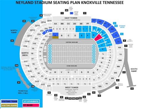 Neyland Stadium Seating Plan Ticket Price Booking Parking Map