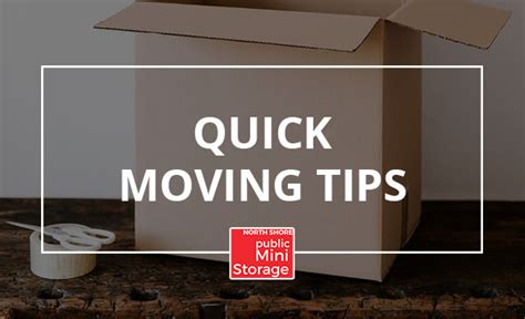 Quick Moving Tips Blog North Shore Mini Storage