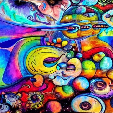 3d Water Color Cartoon Trippy Oil Painting Arthub Ai
