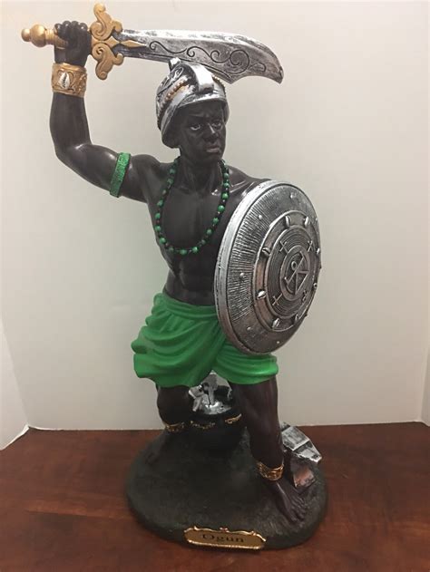 Orisha Statue Orisha Statue Orisha Ogun 12 Inch Etsy