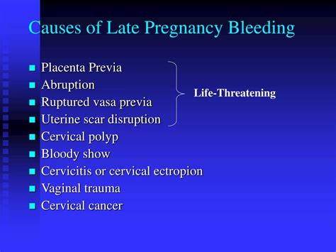 Ppt Vaginal Bleeding In Late Pregnancy Powerpoint Presentation Free Download Id