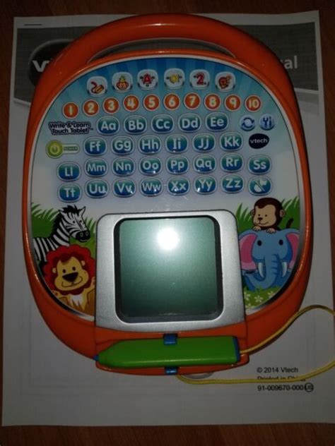Vtech Write And Learn Touch Tablet Practice Writing Letters Handwriting