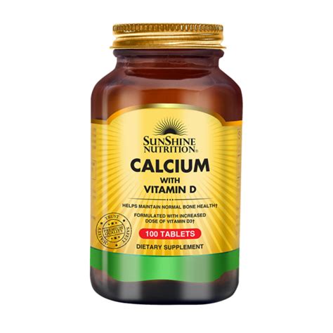 Calcium With Vitamin D3 100 Tab Sunshine Nutrition