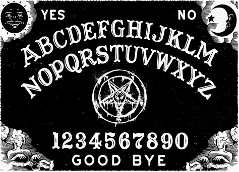 Ouija Board Black Poster By Dd Art Displate Artofit