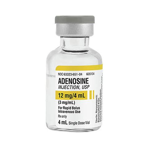 Adenosine Adenocard Injection Vials Emergency Medical Products