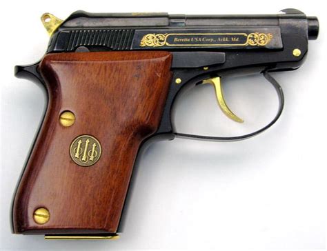 Beretta Pietro Model 21a 22lr Semi Auto Pistol Gold Trim For Sale At