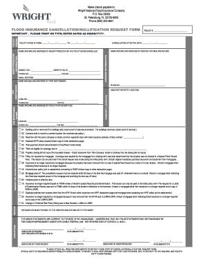 Considering all of these factors, the average cost of flood insurance through the national flood insurance program is about $700 per year3. Fillable Online Flood insurance cancellation/nullification ...