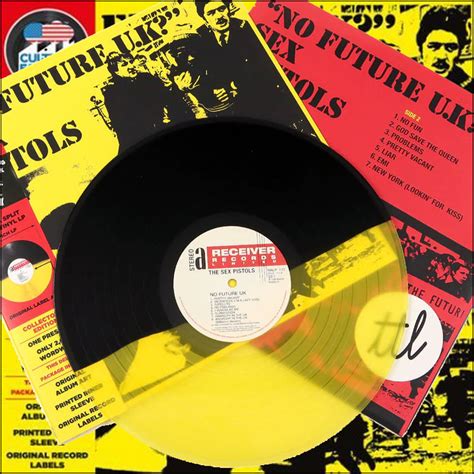 Sex Pistols No Future Uk Yellowblack Split Coloured Vinyl Rue Morgue Records