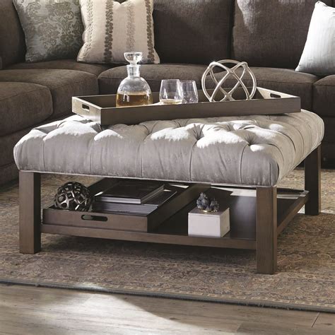 Using An Ottoman As A Coffee Table - Coffee Table Decor