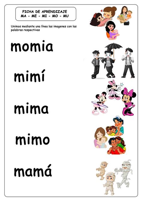 Actividades Para Ense Ar Las Silabas Ma Me Mi Mo Mu C Mo Ense Ar Family Activities Preschool
