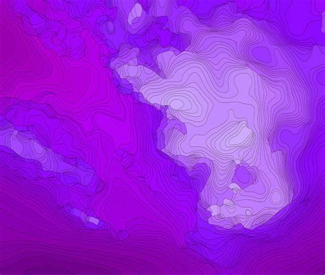 Topographic Cloud 09 In Purple Digital Art By Jason Cozy