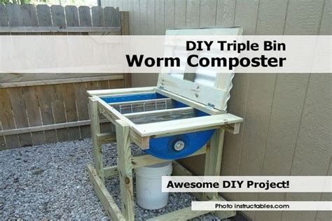 Diy Triple Bin Worm Composter