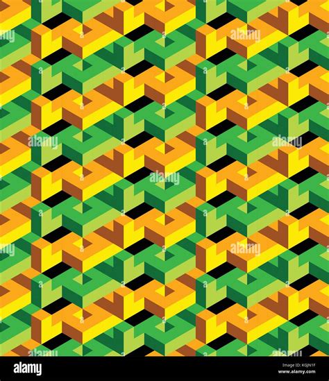 Isometric Geometric Vector Seamless Pattern Of Triangles Ready To Use