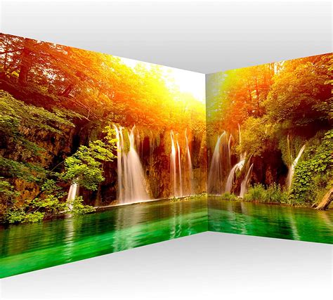 Murando Photo Wallpaper Waterfall 539x250 Cm 213 X 99 Peel And