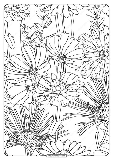 Free Printable Flower Pattern Coloring Page 20 Pattern Coloring Pages