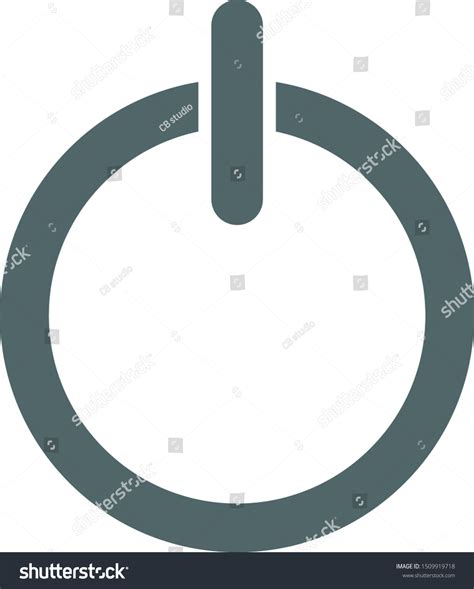 Turn Off Button Icon Vector Illustration Stock Vector Royalty Free
