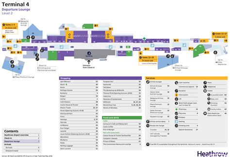 Heathrow Airport Map Lhr Printable Terminal Maps Shops Food