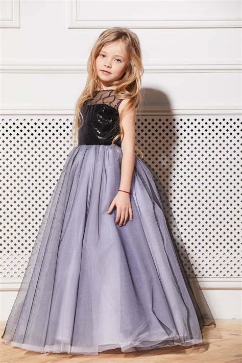 Black Flower Girl Dress Tulle Junior Bridesmaid Dress Lace Etsy