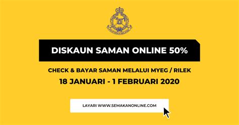 Polis diraja malaysia (pdrm) memberi diskaun 50 peratus jika membuat bayaran saman secara online. Tempat Bayar Saman Trafik Di Pulau Pinang