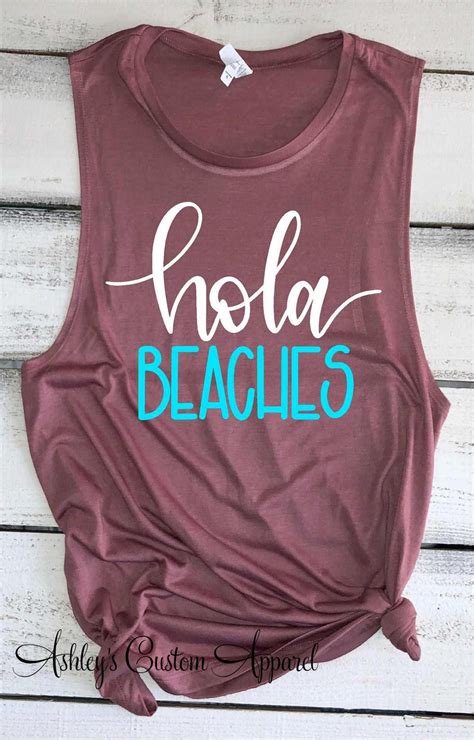 funny beach shirts hola beaches cute beach tank tops girls etsy girls trip shirts beach