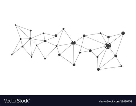 Polygonal With Connecting Dots And Lines Vector Image