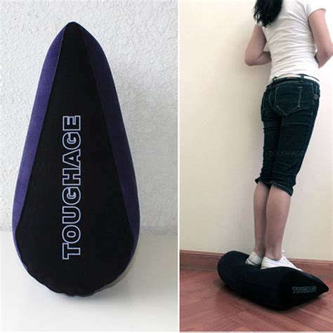 Toughage Inflatable Sex Pillow Aid Wedge Pillow Pvc Flocking Adult Love