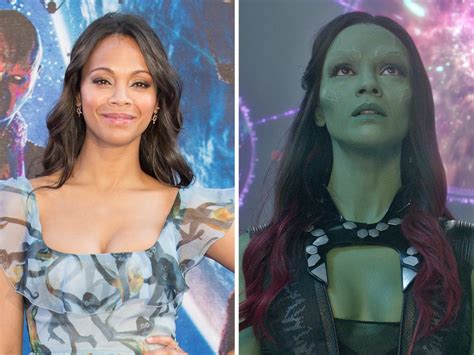 Guardians Of The Galaxy Zoe Saldana Makeup Business Insider