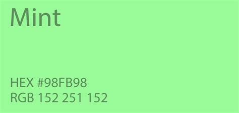 Mint Green Color Paint Code Swatch Chart Rgb Html Hex Green Colour