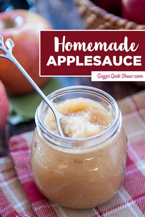 Homemade Unsweetened Applesauce Recipe Sugar Geek Show