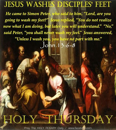 Maundy thursday falls on the thursday before easter and is also known as holy thursday here are some of the quotes, messages and images to share with your loved ones on the occasion. Pin on Catholic