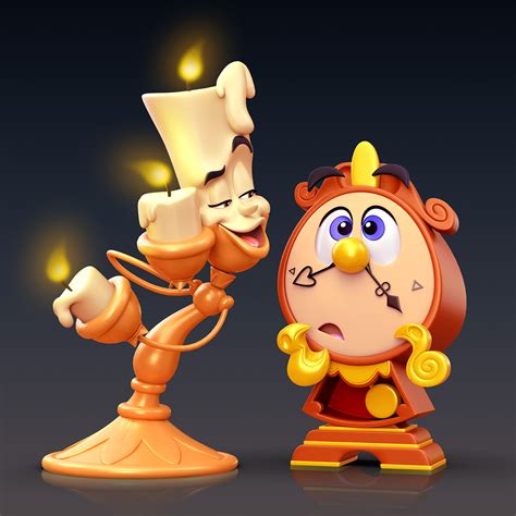 Artstation Lumiere And Cogsworth Beauty And The Beast