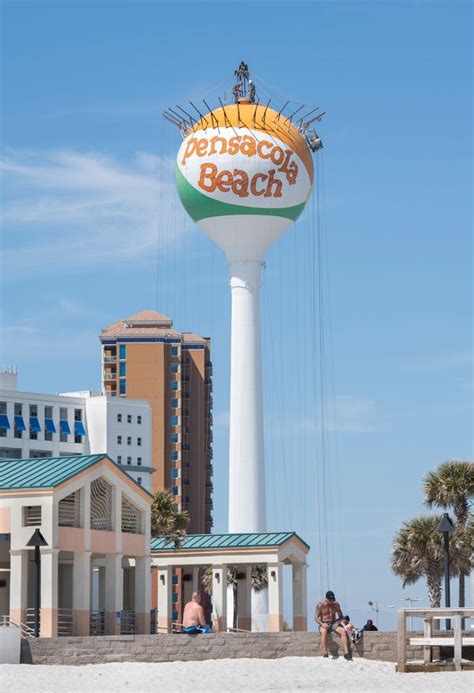 Pensacola Beach Famous Beach Ball Water Towers Gets Fresh Paint Coat
